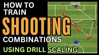 How to Train a Shooting Combinations Drill  FootballSoccer Drills U7 U8 U9 beginners [upl. by Tychonn]