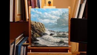 Windy tuesday Realism Style Seascape Oil Painting [upl. by Adla]