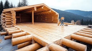 Father Builds Dream Log House For His Children in Alaska  2Years Timelapse by MontanaHaven [upl. by Dimphia]