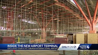 An inside look at construction of Pittsburgh International Airports new terminal [upl. by Lerak559]