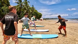 Learning to Surf in Tamarindo Costa Rica🇨🇷 This is a MUST DO [upl. by Aioj]