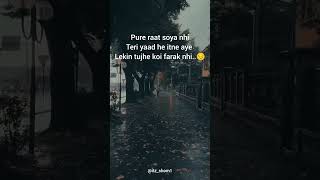 Pure raat soya nhi Teri yaad he itne aye shorts feelings rainy winterspecial [upl. by Gerius]