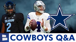 Dallas Cowboys Rumors QampA Dak Prescott amp Micah Parsons Contract Extensions Draft Shedeur Sanders [upl. by Kurtzig]