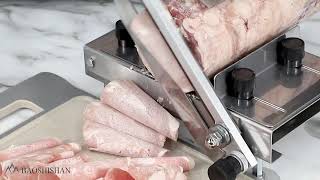 BAOSHISHAN Manual Frozen Meat Slicer [upl. by Ateloiv]