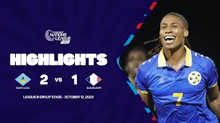 Highlights  Saint Lucia vs Guadeloupe  202324 Concacaf Nations League [upl. by Glass]