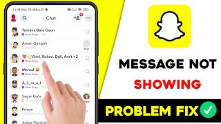 Snapchat Messages Not Showing problem Fix  snapchat messages not receving or coming problem solve [upl. by Euqininod749]