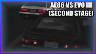 INITIAL D  AE86 VS EVO III SECOND STAGE HIGH QUALITY [upl. by Maudie]