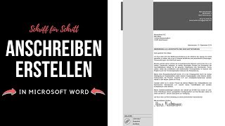 Professionelle Bewerbung  Anschreiben modern kreativ in Microsoft Word erstellen  Tutorial [upl. by Annoif]