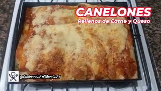 Preparación Paso a Paso de Canelones Caseros Rellenos de Carne y Queso ¡Súper Fácil [upl. by Parshall]