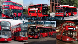 All of Transport UK Abellios London Bus Routes [upl. by Ellinnet]