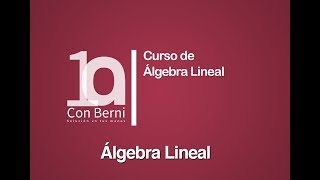 Curso de álgebra lineal  Introducción [upl. by Pollak]