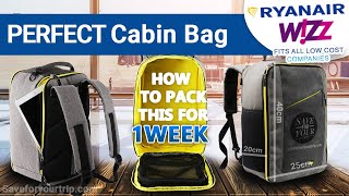 Cabin Bag RyanairWizzAir ✈️  How to Pack a Backpack for a WEEK [upl. by Siberson]