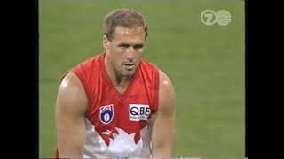 PluggerTony Lockett 100th Goal 1998 Melbourne VS Sydney Swans Wayne Schwass [upl. by Nnalyrehs]