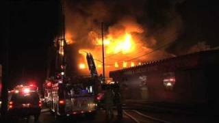 General alarm mill fire in Pawtucket RI [upl. by Neelac]