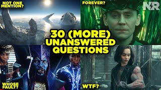 30 QUESTIONS that Marvel Might NEVER Answer [upl. by Htrow]