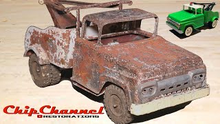 1960 Rusty Tonka Tow Truck Customization Candy Green Two Tone [upl. by Adrienne]