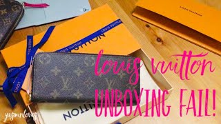 Louis Vuitton Clemence Wallet  Unboxing FAIL [upl. by Mccutcheon]