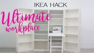 DIY IKEA INTO FOLDABLE WORKSPACE [upl. by Claudetta]