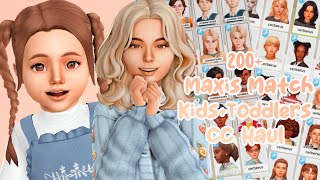 Maxis Match Kids  Toddlers CC Haul  Links  The Sims 4 [upl. by Pendleton]