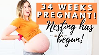 34 WEEKS PREGNANT  The Nesting Instinct is SO Real [upl. by Olyhs]