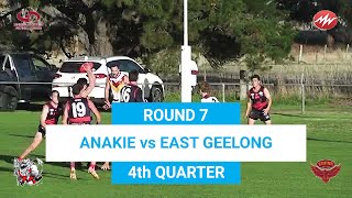 RD7 Anakie VS East Geelong 4th QTR 18052024 [upl. by Erdnaxela]