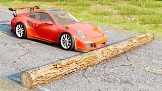 Mobil vs Fallen Tree 16  BeamNG Drive [upl. by Howey901]