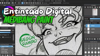 Entintado Digital Medibang paint Parte 1 [upl. by Gonyea]