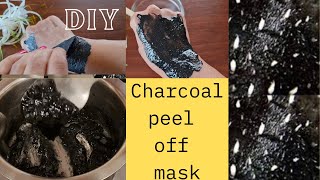 BEAUTYampCAREEPI148HOMEMADE CHARCOAL PEEL OFF MASK2 WAYSREMOVE BLACKHEADSWHITEHEADSFACIAL HAIR [upl. by Bethena]