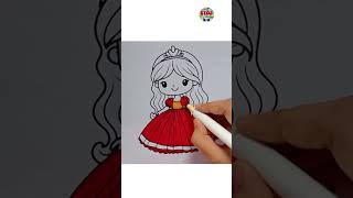 Princess Drawing Painting amp Coloring for kids and toddlers [upl. by Centonze]