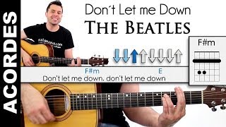 Don´t Let Me Down Acordes guitarra THE BEATLES tutorial [upl. by Durwood]