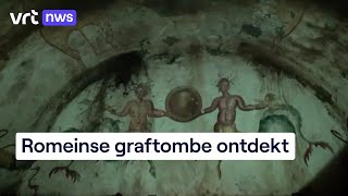 Intacte Romeinse graftombe ontdekt na graafwerken aan waterleiding in Napels [upl. by Akla]