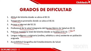 Explicación del nuevo SERUMS 2023 por Grados de Dificultad según RM 3612023MINSA [upl. by Aloysia]