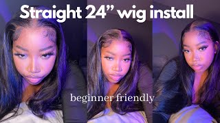 WIG INSTALL QUICK AND EASY  24 inch Amazon Wig [upl. by Aneehc]