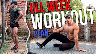 Beginners full week workout plan  home workout [upl. by Dihaz]