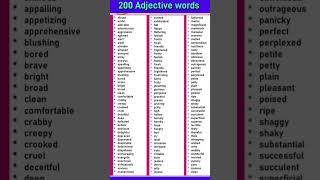 200 Adjective words  English grammar  devaenglishspokenclass [upl. by Nett]