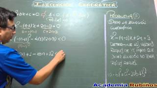 INECUACION CUADRATICAPROBLEMA RESUELTO ANALISIS DEL DISCRIMINANTEDESIGUALDADES [upl. by Niac]