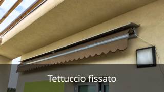 Installazione tenda da sole a bracci su parete con cappotto Sp14cm [upl. by Aeriell]