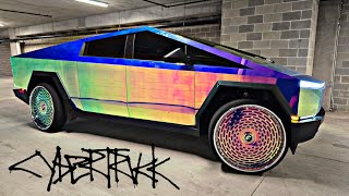 Tesla Cybertruck customized on 30inch Forgiato wheels [upl. by Lillie]