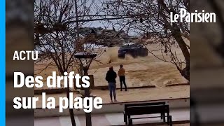 Un Français arrêté en Espagne après des dérapages sur la plage en SUV [upl. by Nort397]