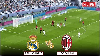 🔴LIVE  REAL MADRID vs AC MILAN I CLUB FRIENDLY FOOTBALL MATCH STREAMING I eFOOTBALL PES 21 GAMEPLAY [upl. by Abe413]