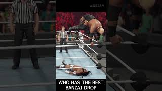 Who Has The Best Banzai Drop In WWE 2K23 shorts [upl. by Ladnor]