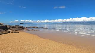 Shipwreck Beach Lanai Hawaii  Unbelievably rare quotcalmquot waves on the shores of Kailolohia Beach 4K [upl. by Primo]