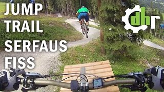 Bikepark Serfaus Fiss Ladis Jump Line Follow Up by downhillrangerscom [upl. by Erodroeht]