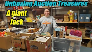 Unboxing Harley Davison Popeye Longaberger Jewelry and much more in our auction finds [upl. by Assiral]