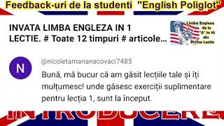 INVATA ENGLEZA DE LA 0 LA 1O  IN 12 LECTII LECTIA 1 English Poliglot [upl. by Nottus]