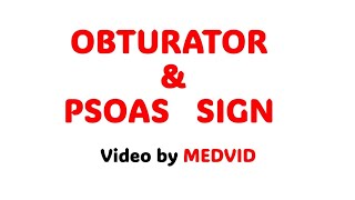 OBTURATOR SIGN amp PSOAS  ILIOPSOAS SIGN IN ACUTE APPENDICITIS  LEARN IN 1 MINUTE  VIDEO by MEDVID [upl. by Aleehs699]