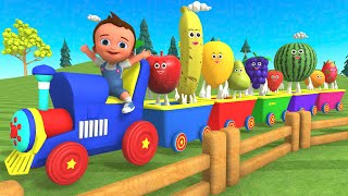 Little Babies Fun Play and Learning Fruits Names for Children  Kids Learning Educational 3D Cartoon [upl. by Carroll]