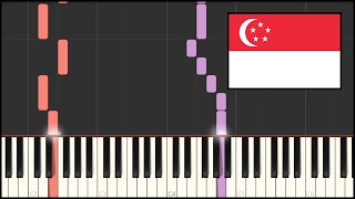 Singapore National Anthem  Majulah Singapura Piano Tutorial [upl. by Peri863]