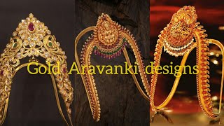 latest gold Aravanki designs with weight  bajuband designs in gold  gold Armlet designs 2021 [upl. by Muscolo]