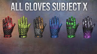 Standoff 2  All Gloves Skins Subject X Collection [upl. by Eenehs]